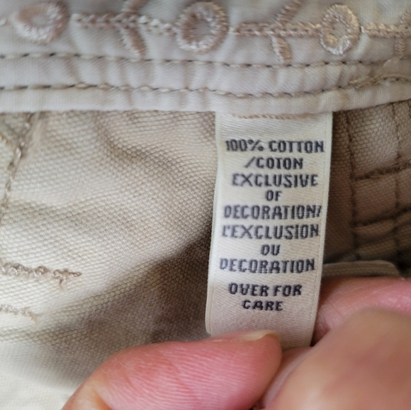 Vntg Abercrombie and Fitch Low-rise Y2K Pants Tan Size 4 - Picture 6 of 12